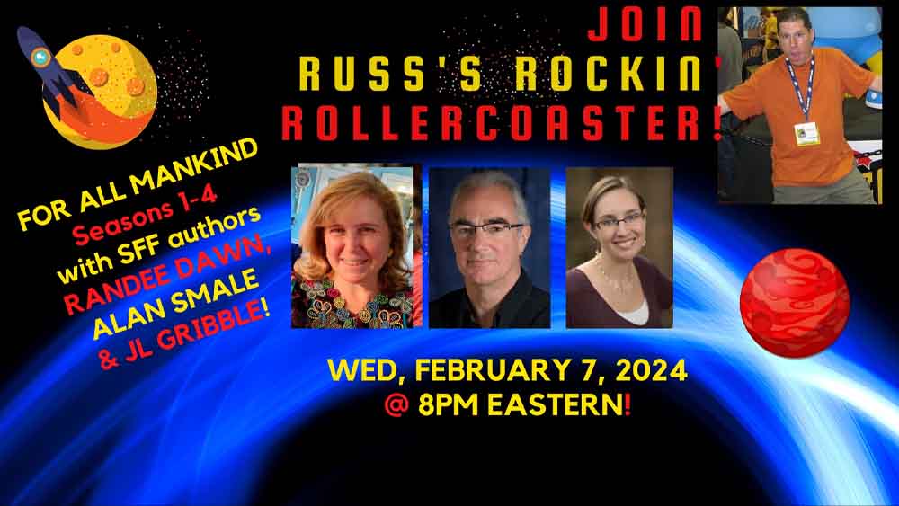 Russ's Rockin' Rollercoaster podcast graphic about For All Mankind